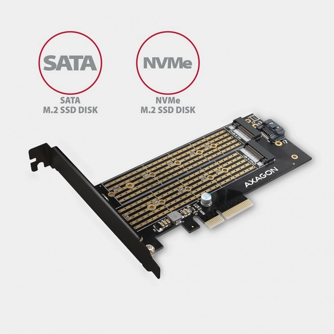 Axagon pcem2-d belső adapter PCIe x4 kártyához