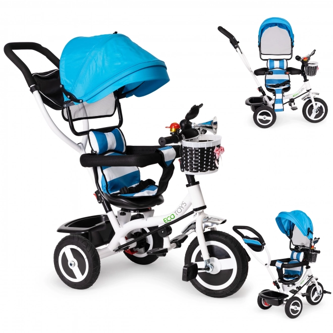 Ecotoys Tricycle with Rotating Blue Roof