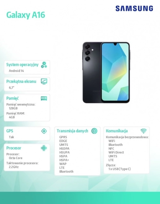 Galaxy A16 Smartphone LTE Black 128GB