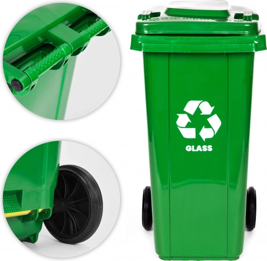 Rubberen wielen en ergonomische handgrepen