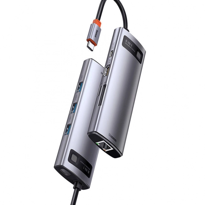 Multifunctional Docking Station Hub Type C Metal Gleam Series 8 in 1