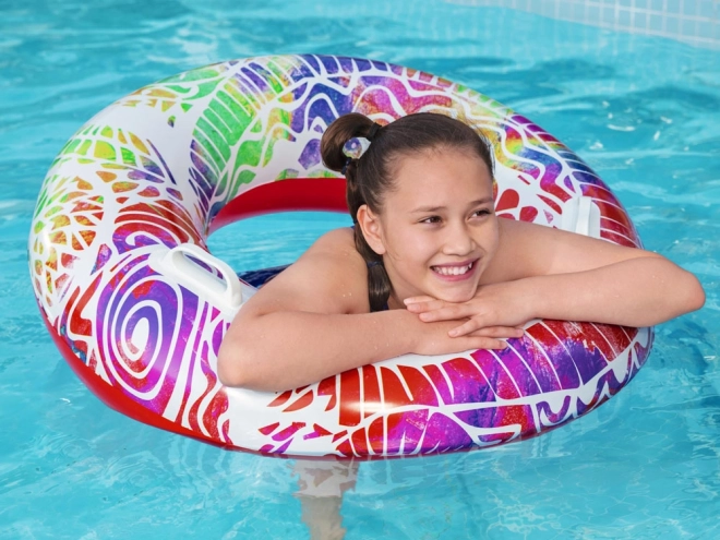 Colorful Inflatable Swimming Ring – Red