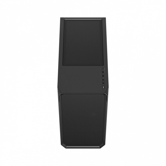 Black computer case with transparent side panel