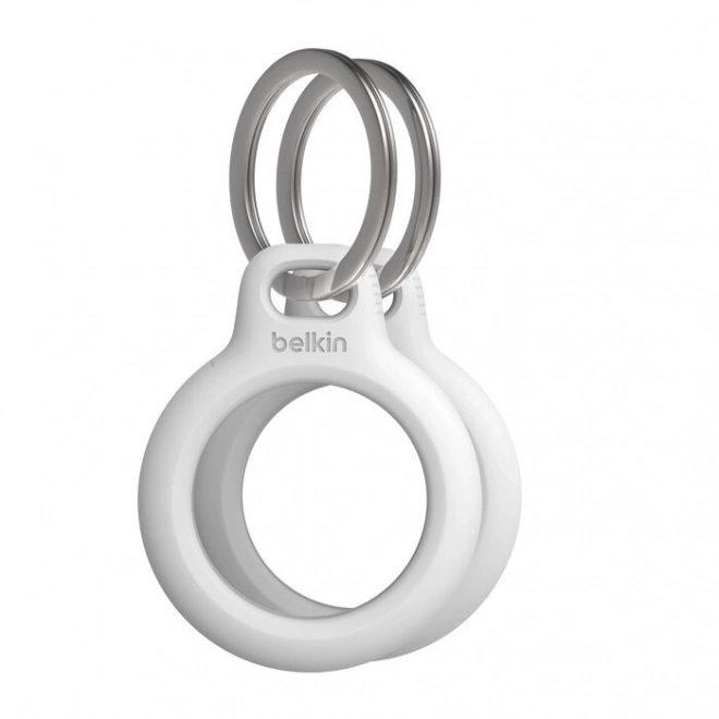 Secure Holder Keychain for AirTag - 2 pcs White