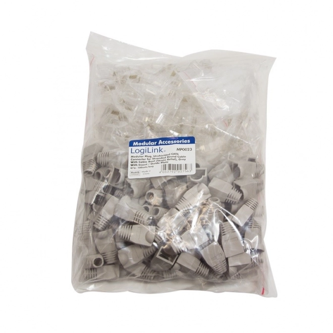 RJ45 CAT.6 Connectors with protection, grey, pack of 100 pcs