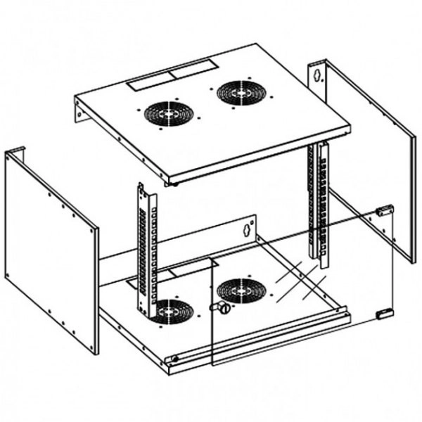 Eco Wall-Mount Rack Cabinet 19 inches