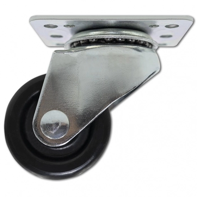 Set of wheel casters without brakes for rack cabinets