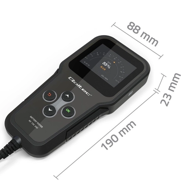Digital Battery Tester with LCD - Qoltec