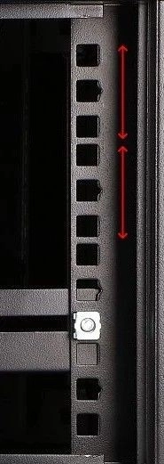 wall mount rack cabinet 4u 600x450 black glass door