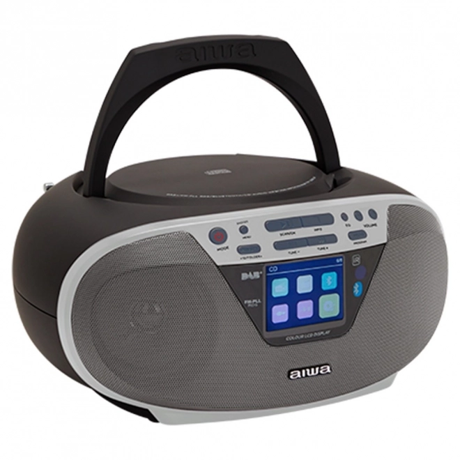 Portable stereo boombox with CD, DAB+, and Bluetooth