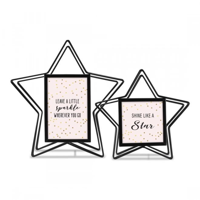 Set of 2 Black Picture Frames Stella