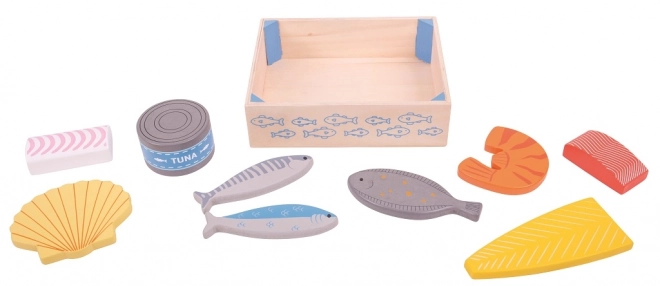 Wooden Seafood in a Box Bigjigs Toys