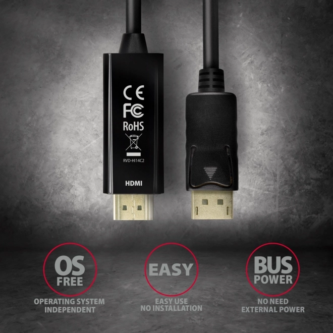 Active DisplayPort to HDMI Cable Adapter