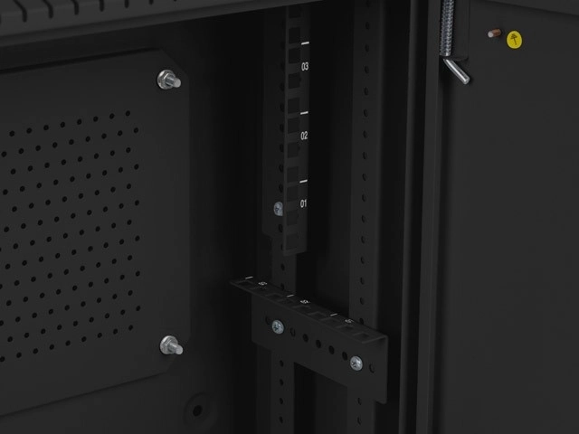 Wall-mounted rack cabinet 19 inch 4U+3U 540x200 low-profile black