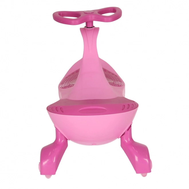 Bicicletta rosa per bambini con ruote LED luminose