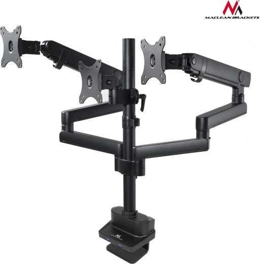 Ergonomie complète pour trois écrans