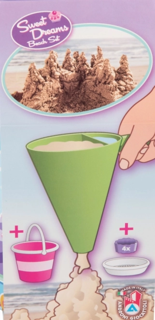 Androni Sand set with funnel medium – Pink