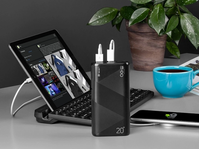 Power Bank Amos 20000mAh QC3.0-PD20W Black