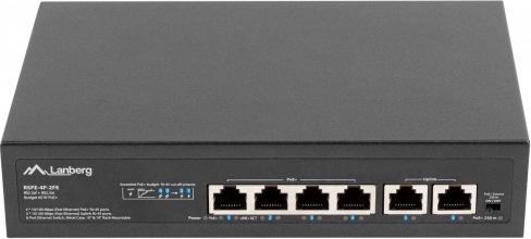 Lanberg Switch 4x PoE+ with 2 Uplink Ports