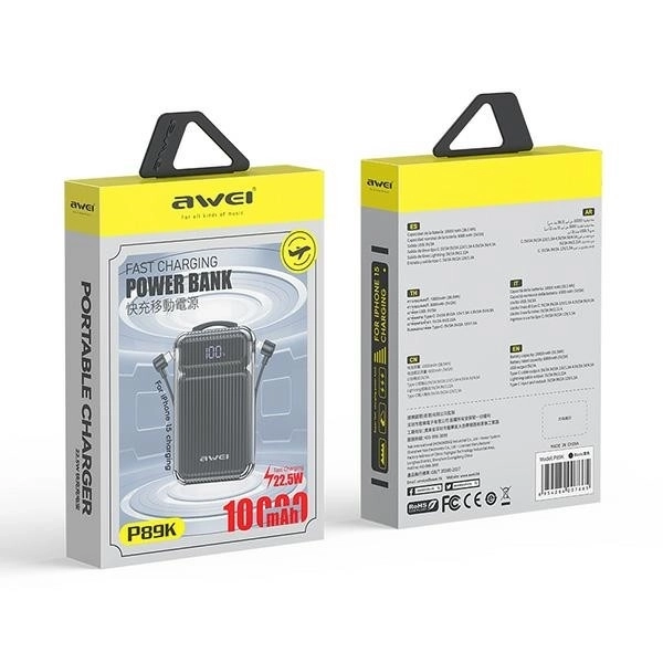 Portable Powerbank with Built-in Cables