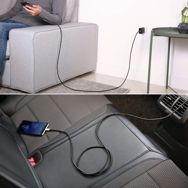 Aukey Nylon USB-C zu USB-C Schnellladekabel 2m