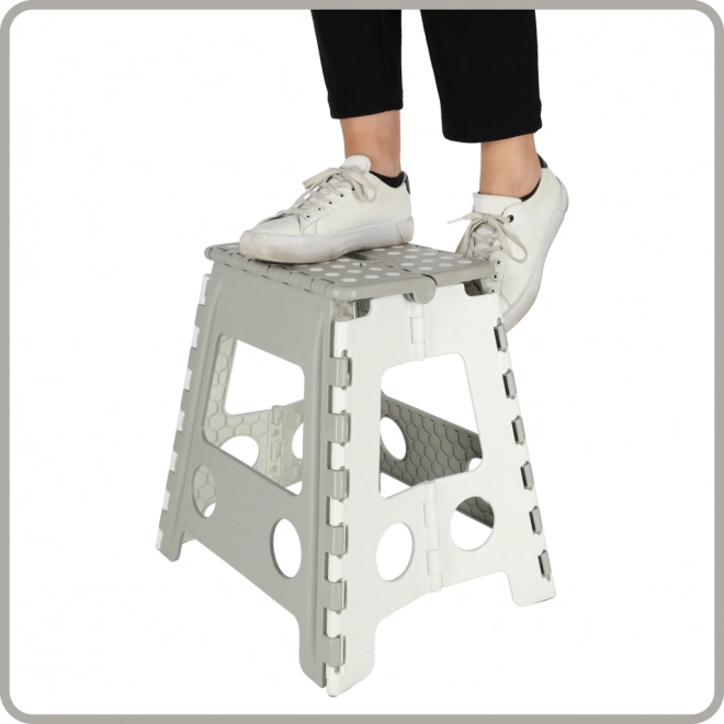 Foldable Anti-Slip Stool Light Gray