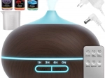 Ultrazvukový aroma difuzér a zvlhčovač 400 ml s LED, ionizací a dálkovým ovladačem