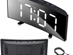 Digitális LED ébresztőóra tükrös kijelzővel és hőmérővel