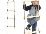 Garden rope ladder for children made of wood