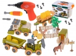 Farma za djecu – rastavljivi traktor, kombajn i životinje s aku bušilicom