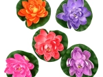 Floating Water Lily Decoration made of UH Plastic, 18 cm (mix of 5 colors)