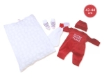 Kleding voor pop NEW BORN 43–44 cm – 3-delige set met kussentje en knuffeldoekje