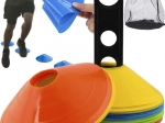 Edzőbóják – 50 darabos készlet tartóval és hálós zsákkal