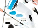 Električni rotacijski mop in čistilna krtača z 9 nastavki
