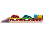 Dřevěný nákladní vlak s auty a kolejemi BIGJIGS RAIL