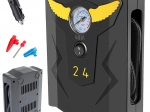 Přenosný automobilový kompresor 12 V 120 W, 150 PSI s manometrem