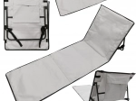 Folding Beach Mat with Backrest 2in1 Gray with Bag