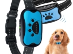 Electronic anti-bark training collar for dogs, waterproof and rechargeable