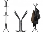 Black Metal Standing Coat Rack
