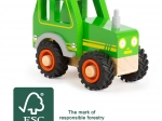 Leseni traktor Small Foot zelen