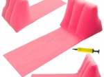 Inflatable beach mat with backrest and pillow