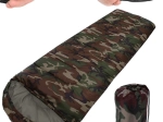 Mummy sleeping bag with hood in camouflage design