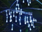Solar garden LED drop string lights 6.5 m, 30 LEDs, cool white