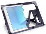 Adjustable tablet stand, black, foldable 26 × 18.5 cm