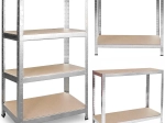 Kovinski regal PLONOS 174 × 80 × 40 cm, pocinkan, 4 police, nosilnost 600 kg