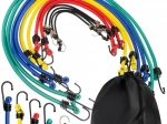 Elastic luggage straps with hooks, 12 pcs