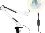 IZOXIS desk lamp with magnifier and LED lighting