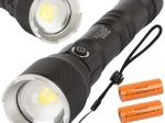 Vojenská taktická svítilna Bailong s LED Cree XHP160 a zoomem