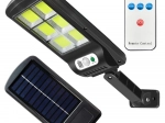 Solar Wall-Mounted 96 COB LED Light with Motion Sensor, IP67, Remote Control
