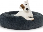 Universal Plush Bed for Dogs and Cats, 60 cm - Dark Gray